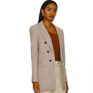 NWT 1.STATE Plaid Women's Checked Plaid Double Breasted Classic Blazer Sz 10